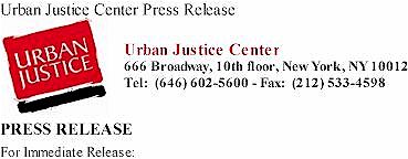 Urban Justice Center Press Release Header